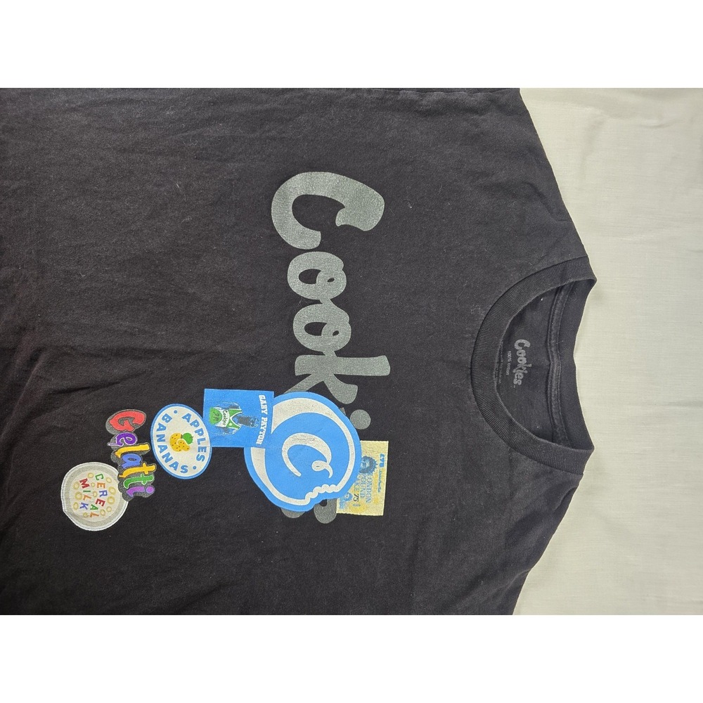 Cookies Shirt Mens Large‎ Black State Flags Back Graphic Logo Tee USA Streetwear